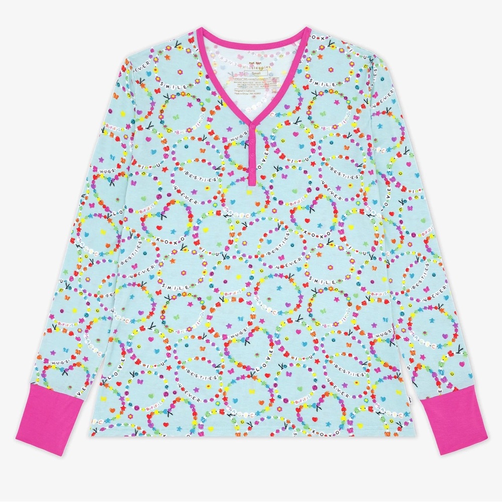 Little Sleepies Friends Forever women’s Pajama Top size Medium NWT